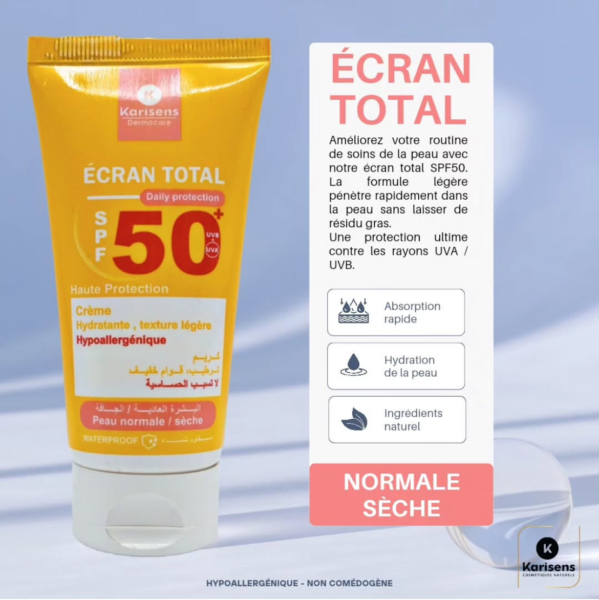 Écran total Karisens peau sèche 