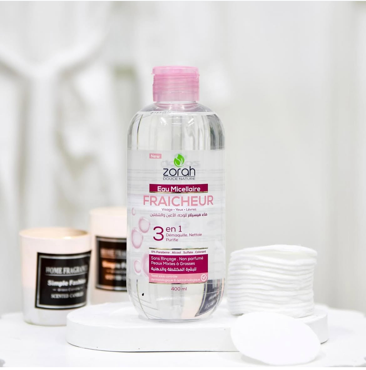 Eau micellaire fraîcheur Zorah