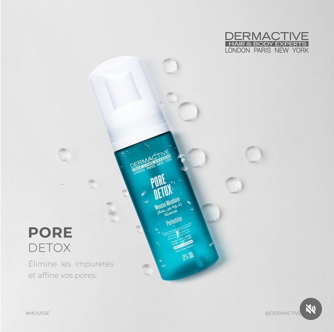 Mousse nettoyante pore detox Dermactive 
