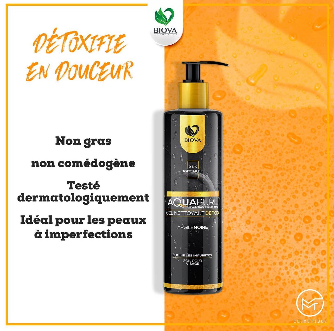 Gel nettoyant Aqua pure detox Biova