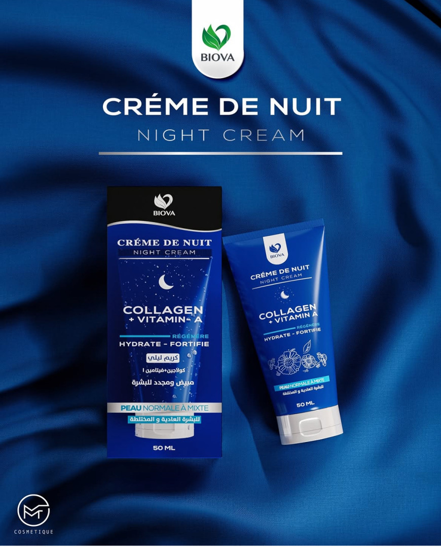 Crème hydratante nuit Biova 