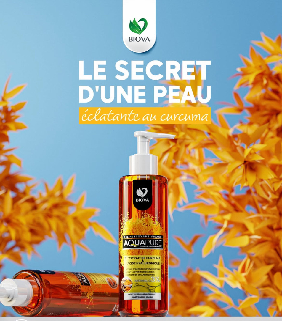 Gel nettoyant curcuma Biova 