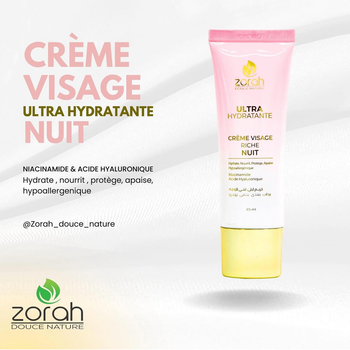 Crème hydratante visage nuit Zorah