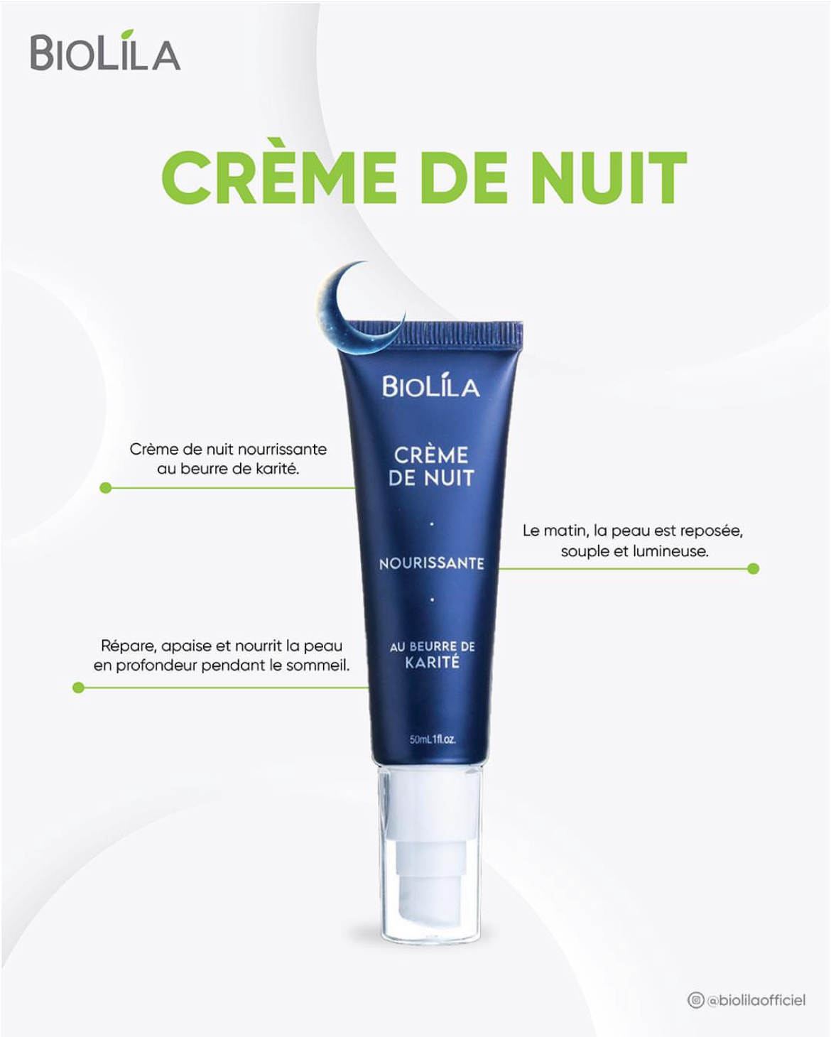 Crème de nuit Biolila