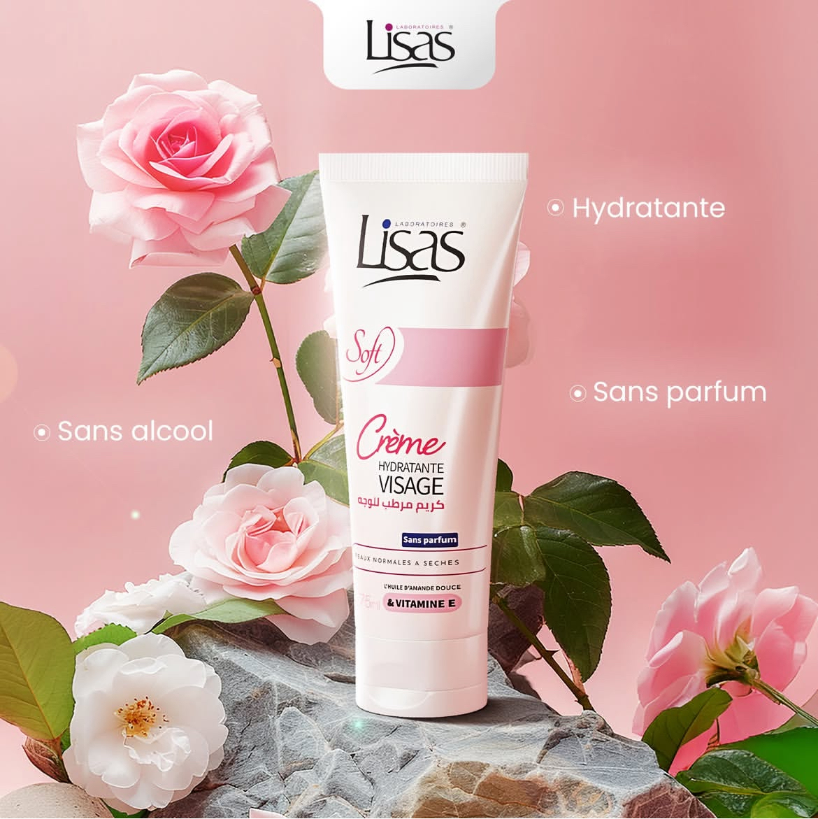 Crème hydratante visage peau normal à sèche Lisas