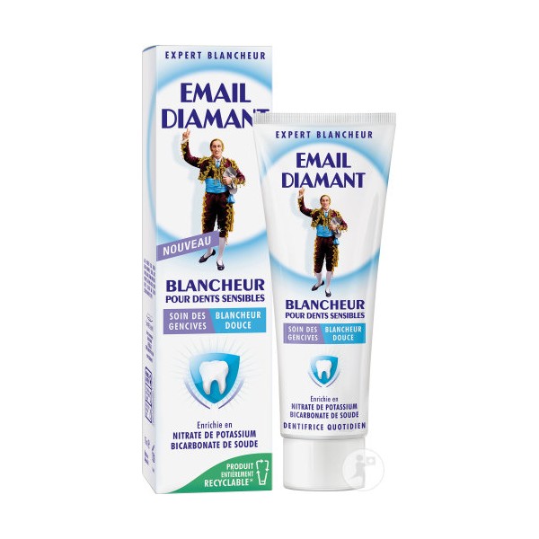 Dentifrice Email Diamant Blancheur pour dents sensibles 