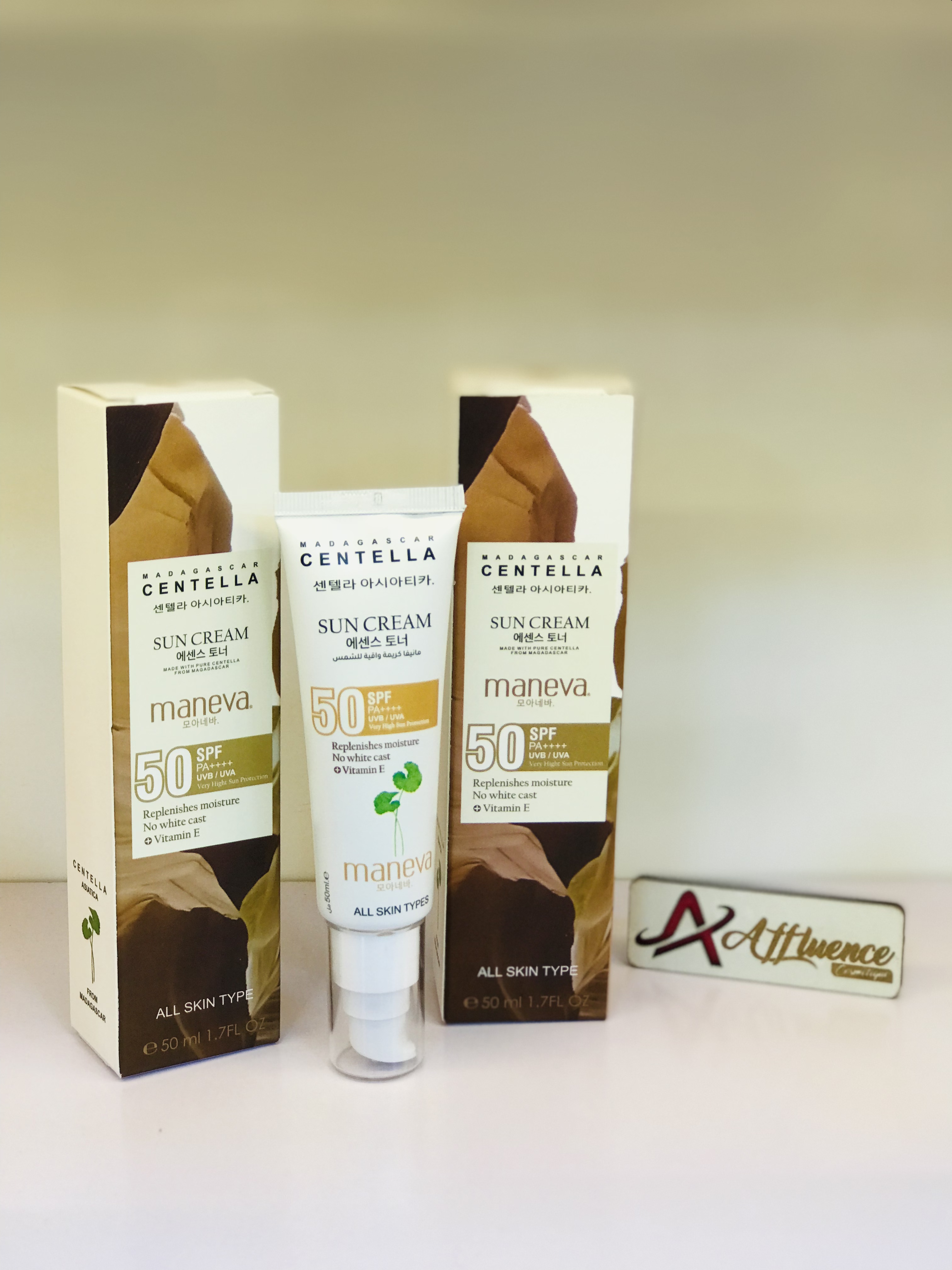 Creme solaire centella Maneva