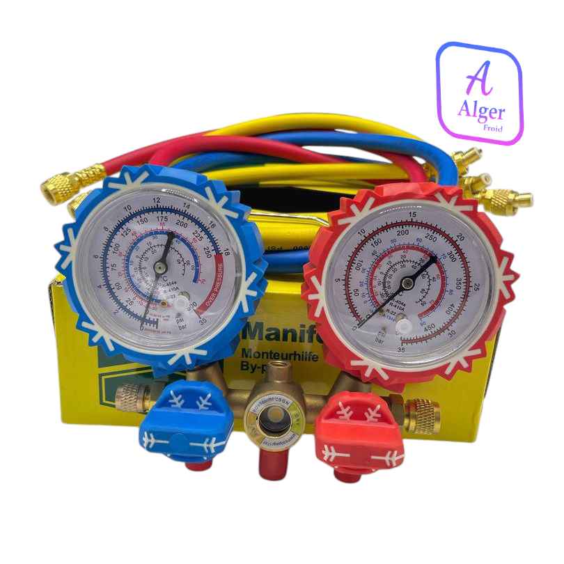JEUX MANO MANIFOLD BRONZE + FLEXIBLE R22 .R410