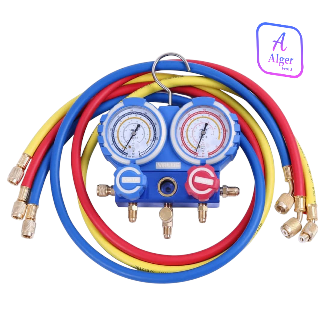 JEUX MANO MANIFOLD + FLEXIBLE R22 .R410 R404.R134
