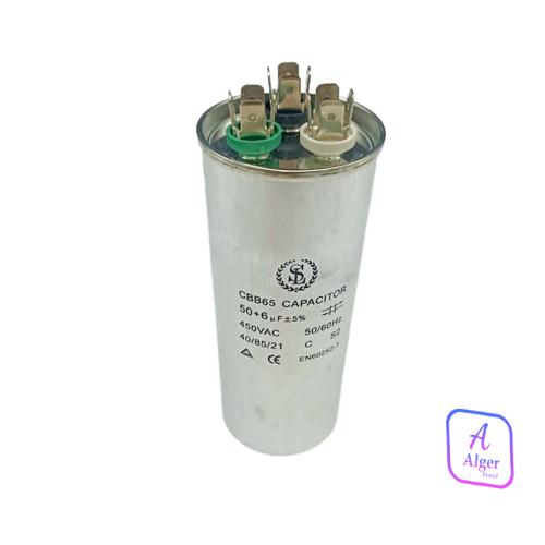 CONDENSATEUR CLIM 50UF+ 6UF -450VAC