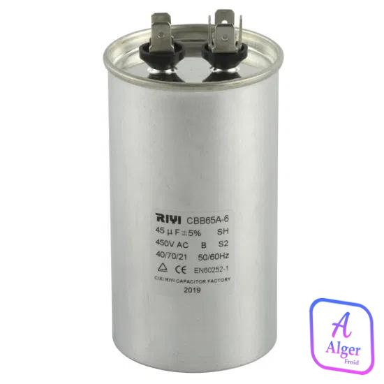 CONDENSATEUR CLIM 45UF-450VAC