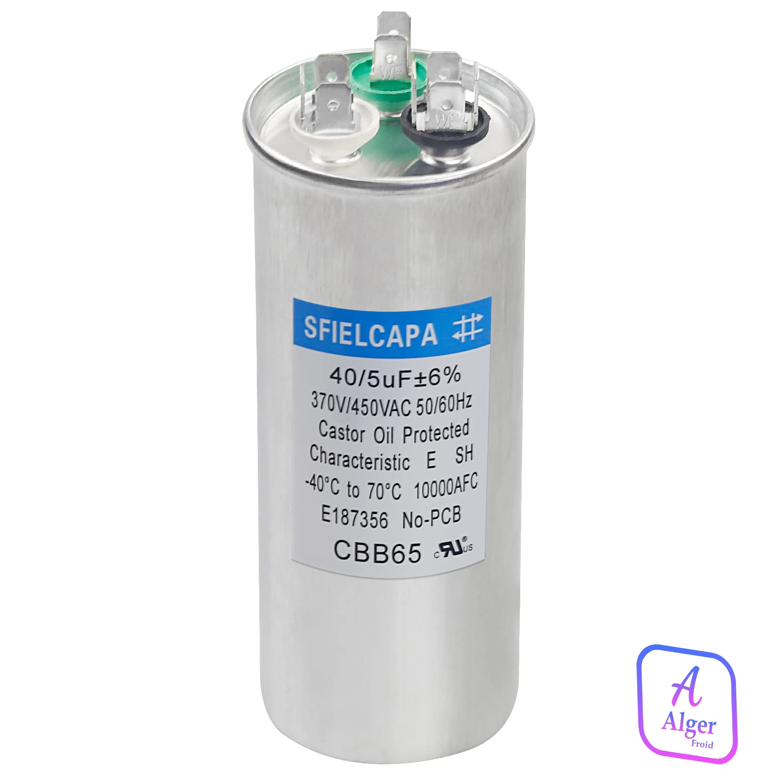 CONDENSATEUR CLIM 40UF+5UF -450VAC