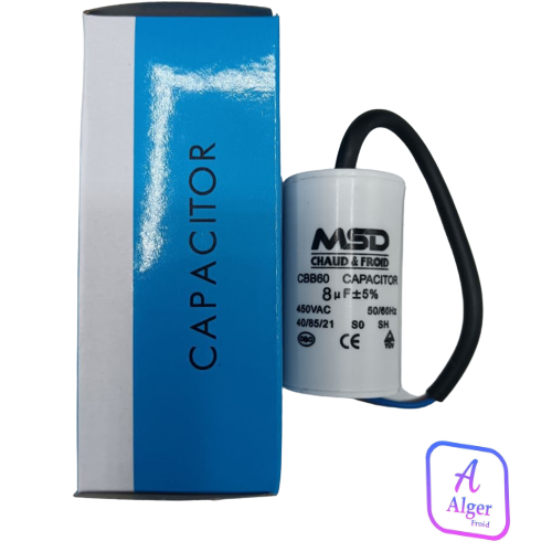 CONDENSATEUR 8UF-450VAC CABLE