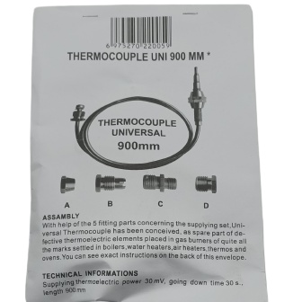 THERMOCOUPL UNIVERSAL 900MM