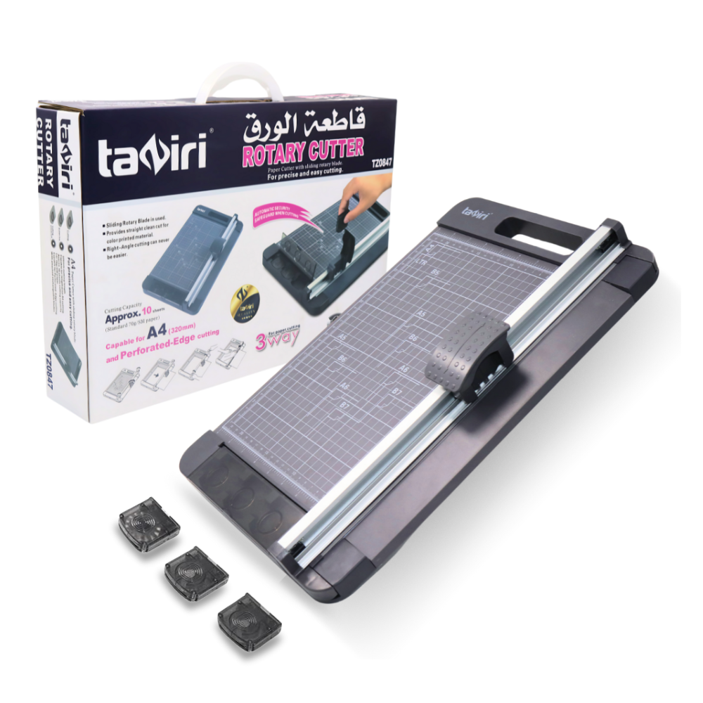 (IMP) CUTTER ROTATIF DE PAPIER A4 TZ0847 TAZIRI