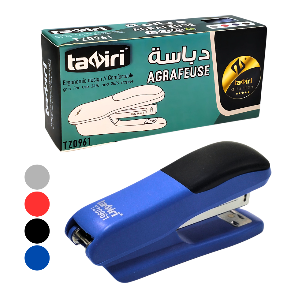 (IMP) AGRAFEUSE 24 04 26 6 04 COULEURS SOUS BOITE 12 PCSn TZ0961 TAZIRI