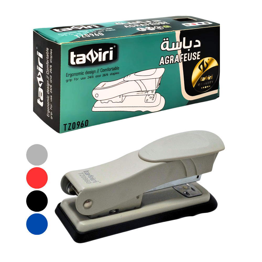 (IMP) AGRAFEUSE 24 6 26 6 04 COULEURS SOUS BOITE 12 PCS n TZ0960 TAZIRI