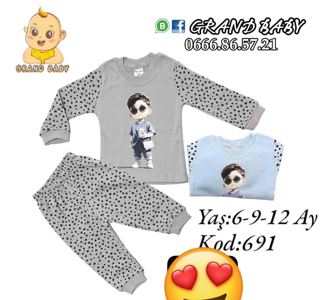Pijama turk 6-9-12 coton 100%