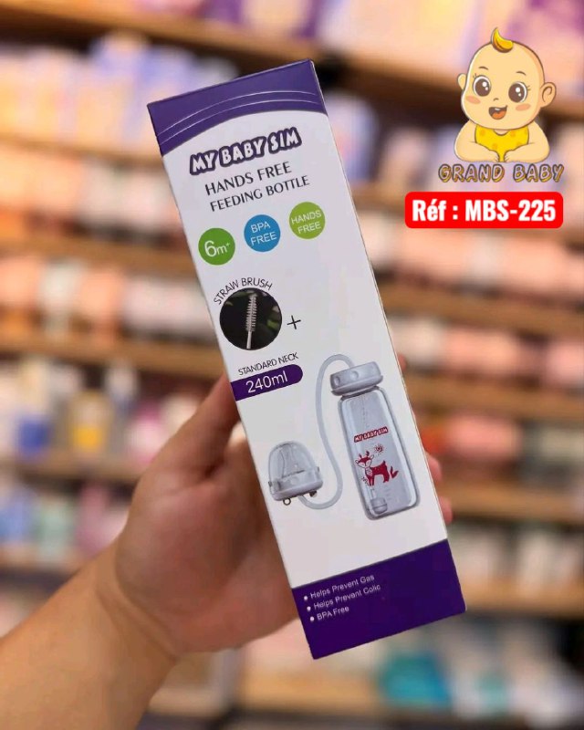 BIBERON PLASTIQUE HANDS FREE 240ML MY BABY SIM 