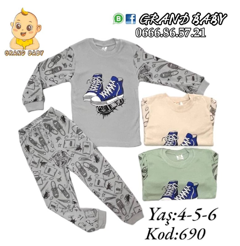 PIJAMA TK 4-5-6 COTON SHOES 