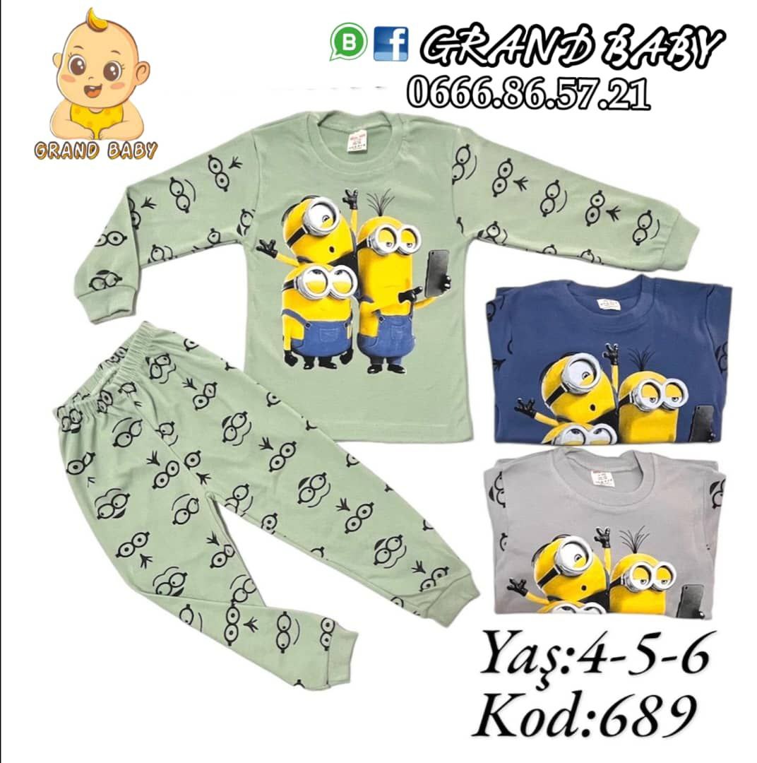 PIJAMA BB TURK T4-5-6 COTON MINIONS