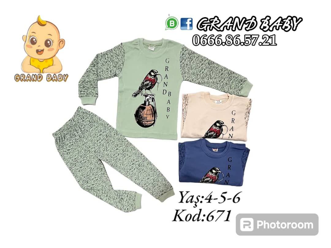 PIJAMA BABY TURK T 4-5-6 COTON GRAND BABY 
