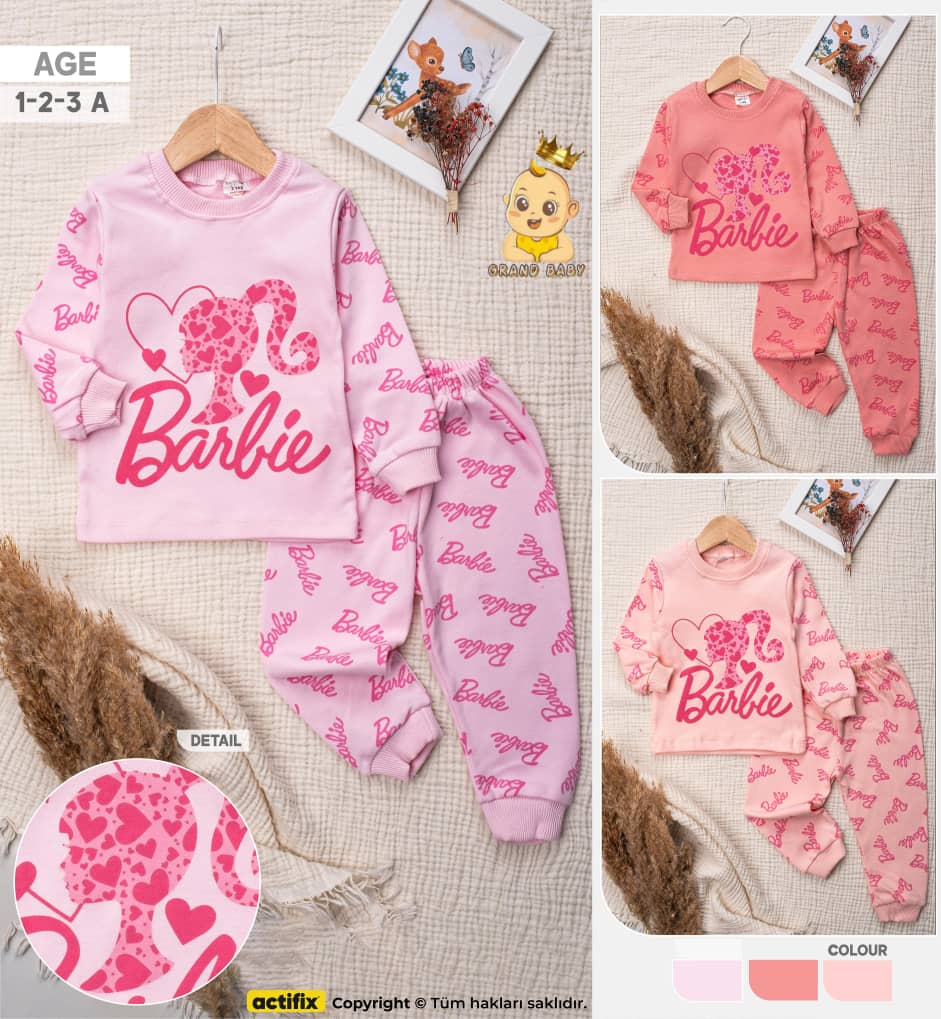 Ensembel bb barbie turck 2ps  1-2-3m