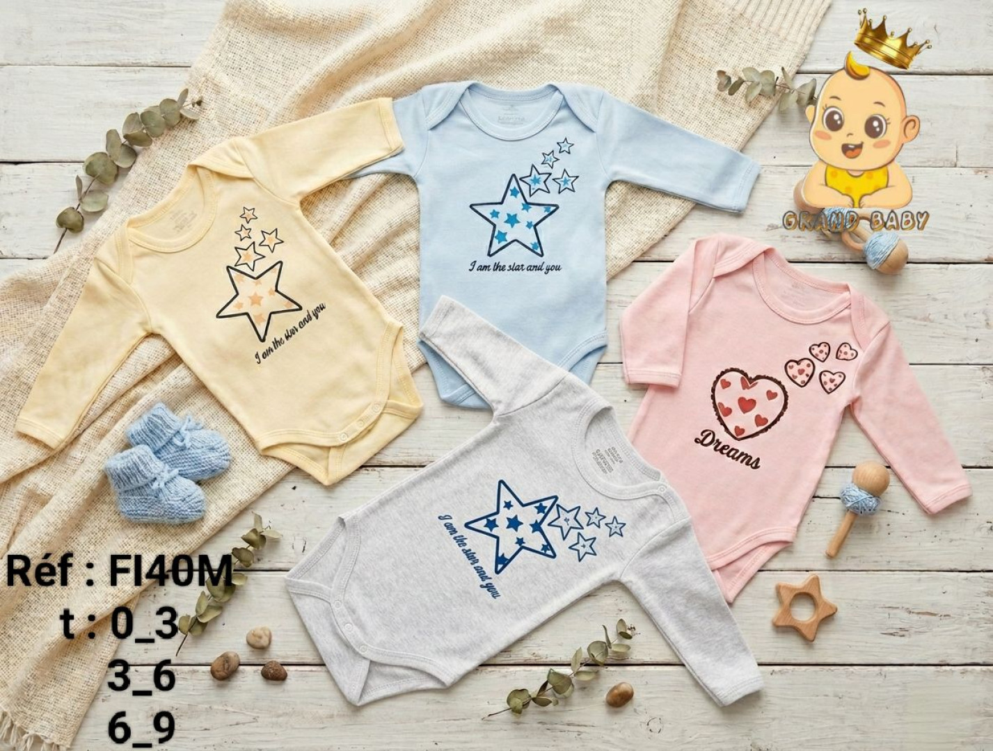 BODY CULOTTE ML IMP GRAND 3-9M