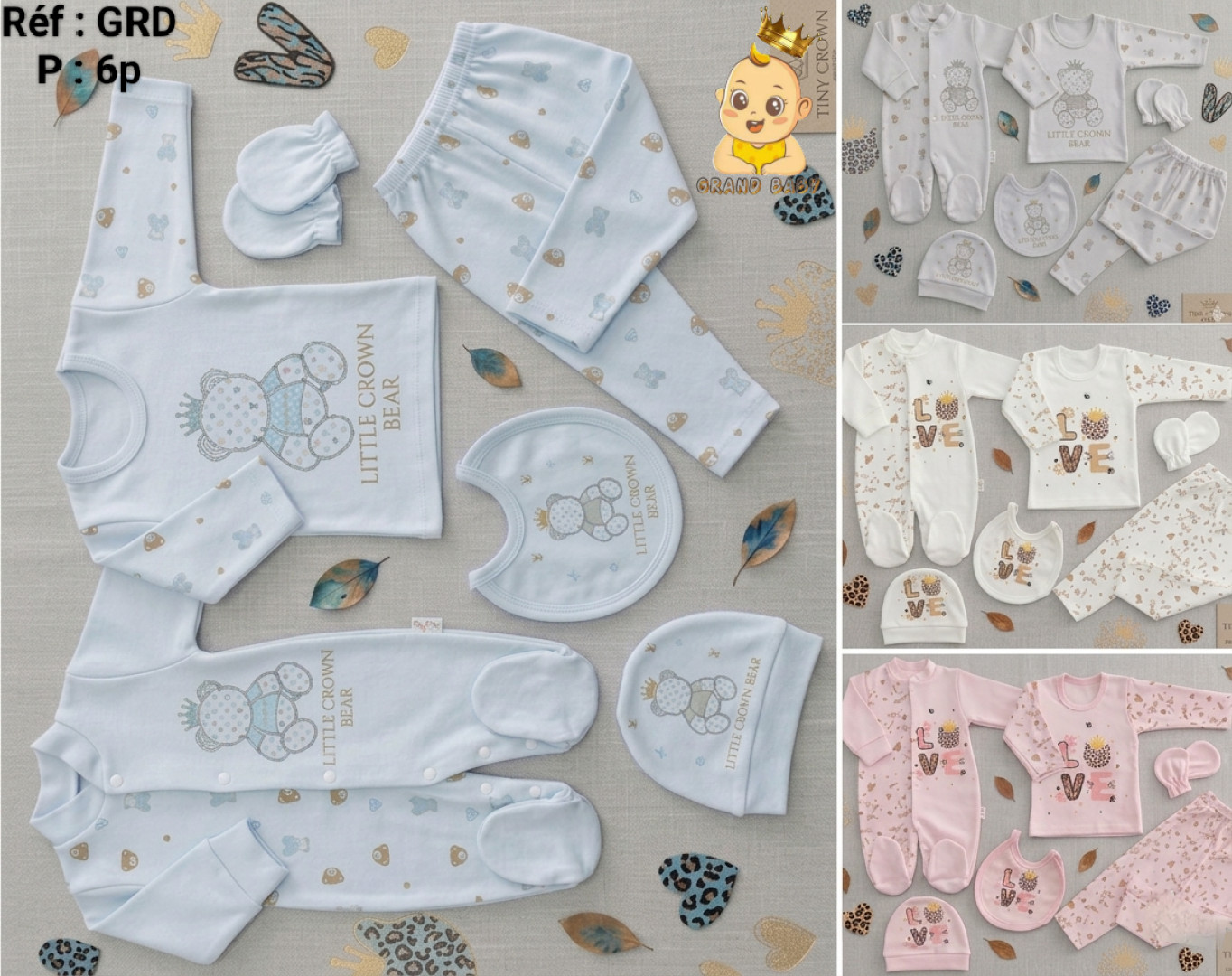 ENSOMBLE BEBE  GARNAD BEBE 6PCS