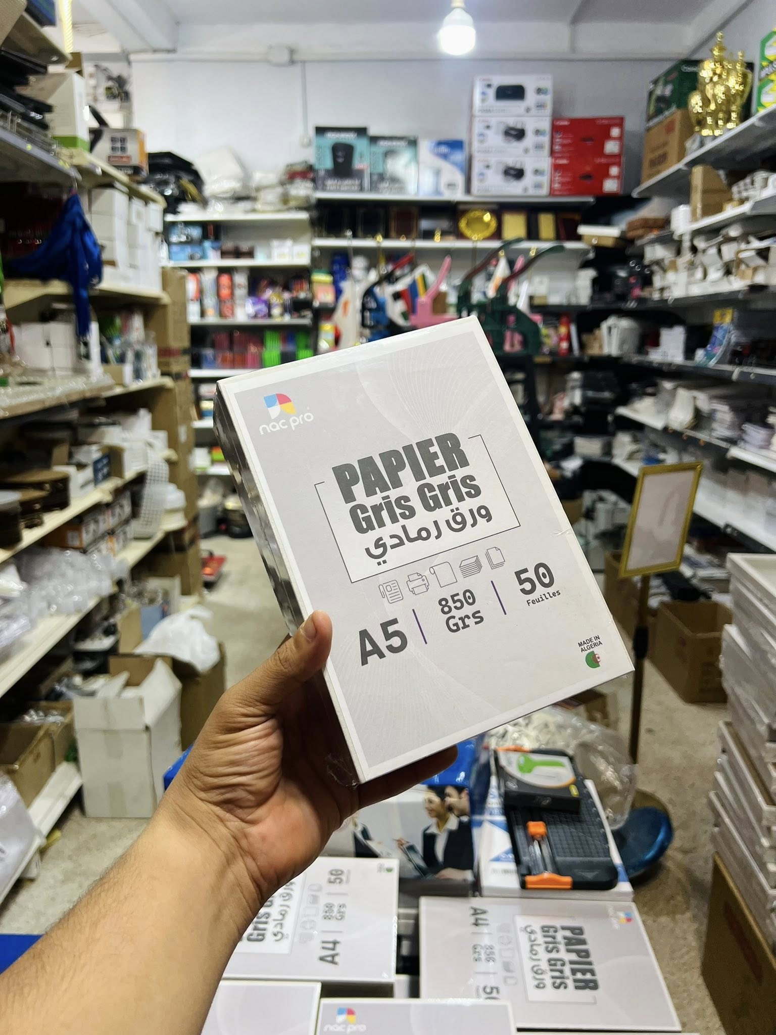Papier gis gris A5+ nacpo 850 grs 