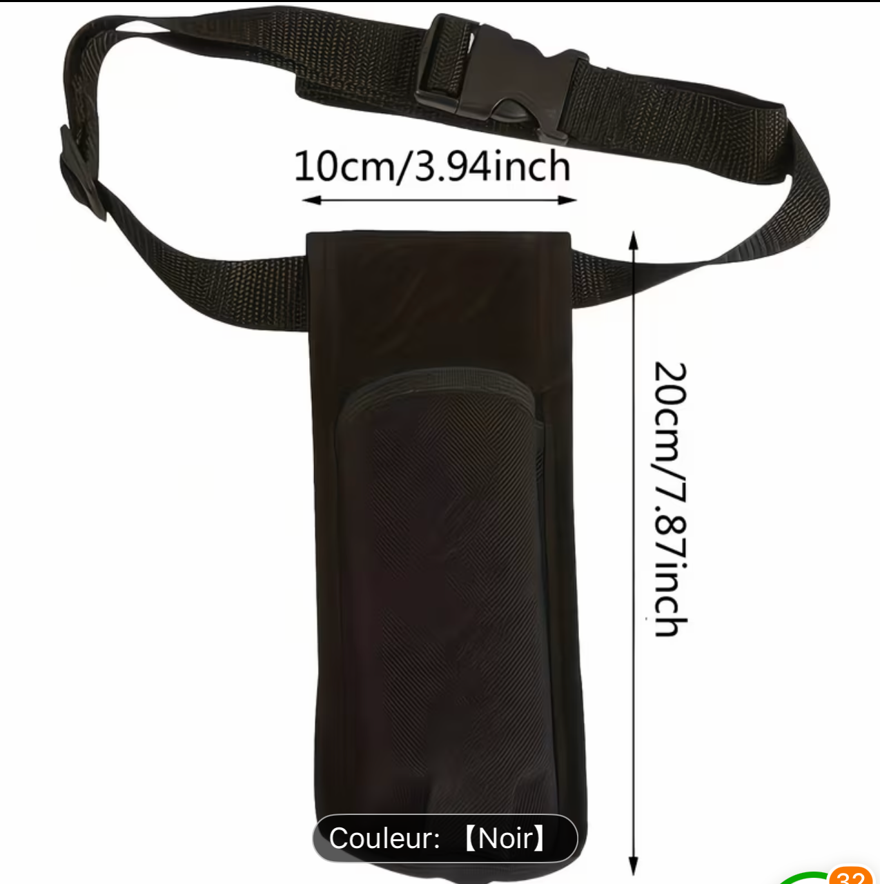 Porte-Lotion Professionnel pour Massothérapeute avec Ceinture Réglable - Holster Léger pour Gel/Bouteille de Massage,