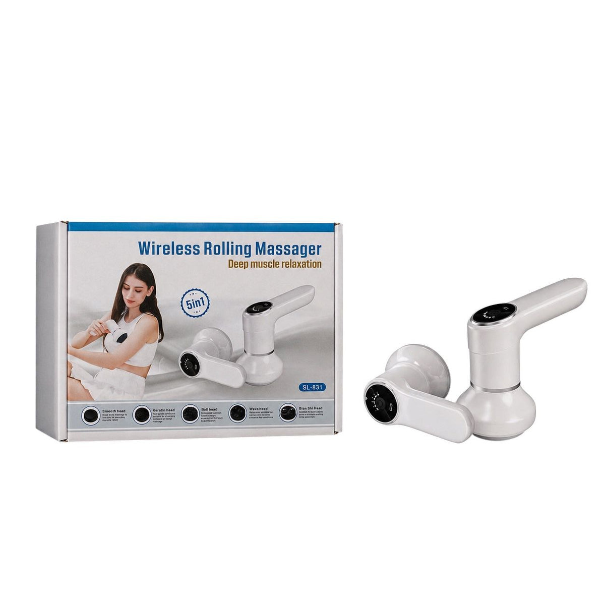 Wireless Rolling Massager 5 in 1 Deep Muscle Relaxation Vibratieng Massager - SL 831