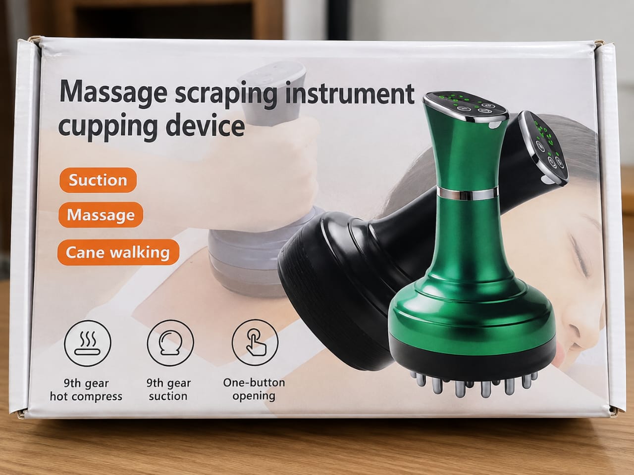 Massage scraping instrument cupping device
