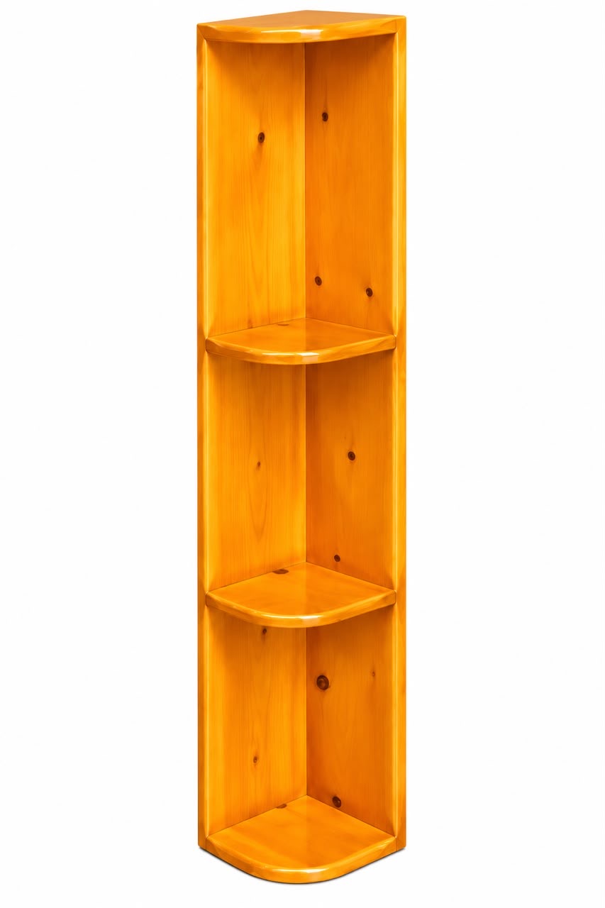 Étagère d’angle en bois à 3 niveaux