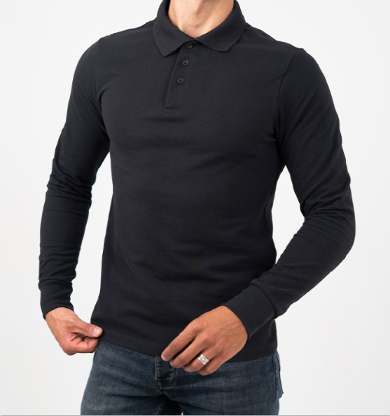 T-shirt polo manche long