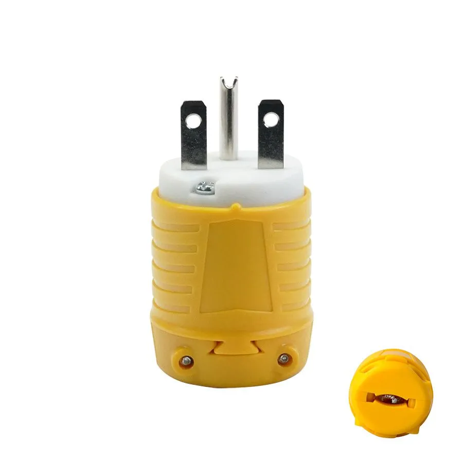 NEMA 6-15P Straight Blade Plug Industrial Use - 250V - 15A 