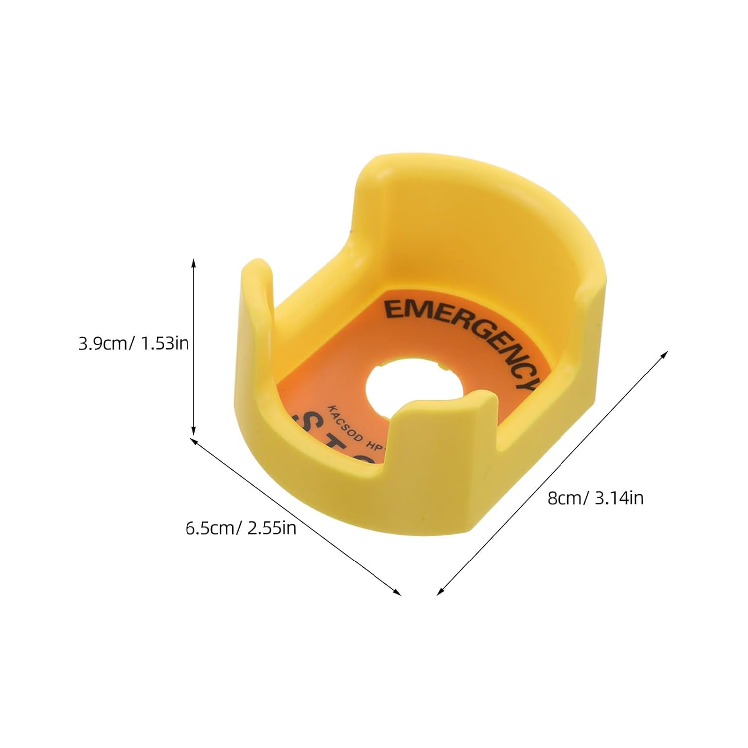 Emergency Stop Button Guard Cover with Warning Label