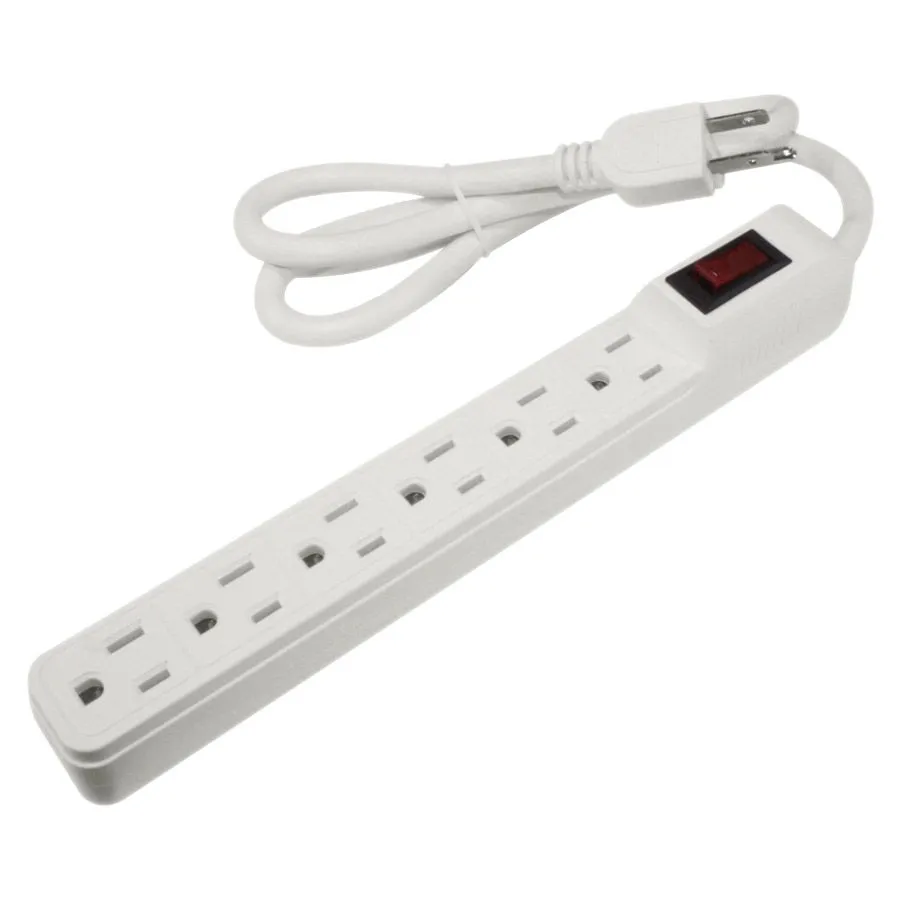 6-Outlet Power Bar - 125V - 15A, 75 cm