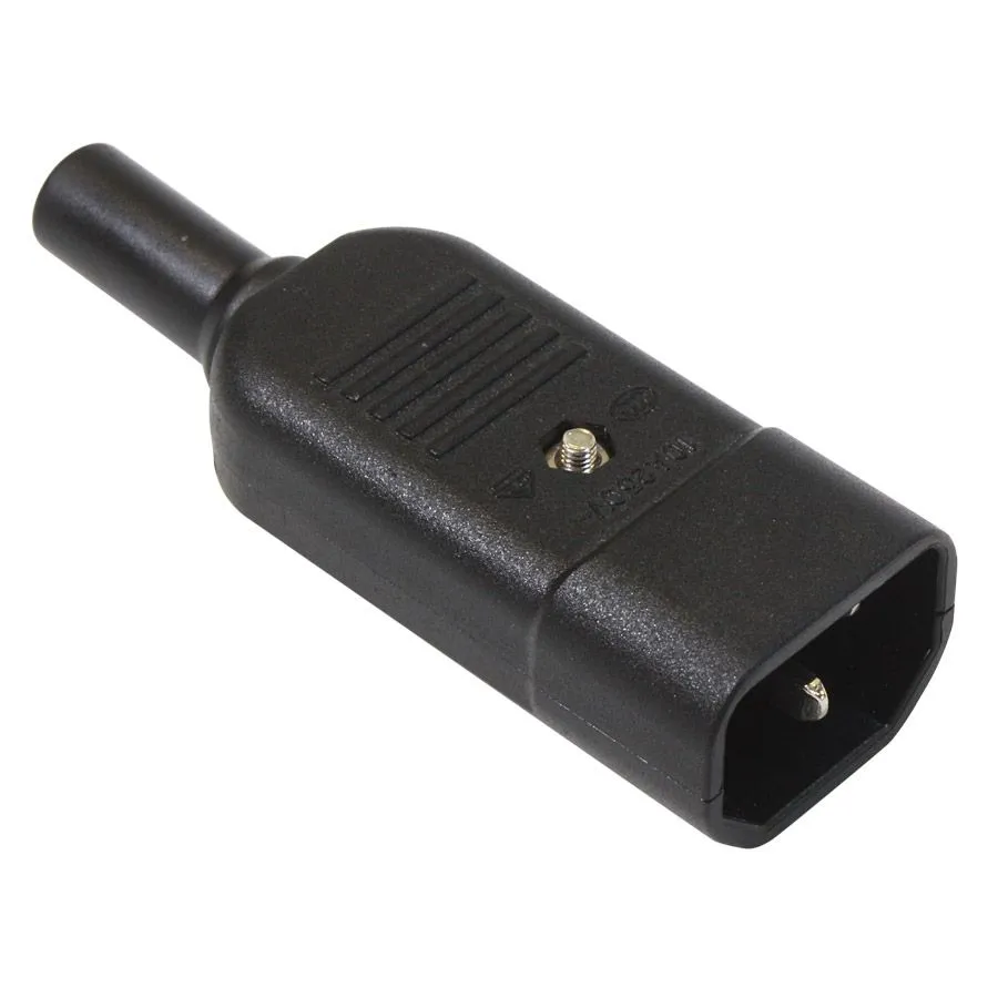 IEC 320 C14 Male Connector - 250 V AC - 15 A