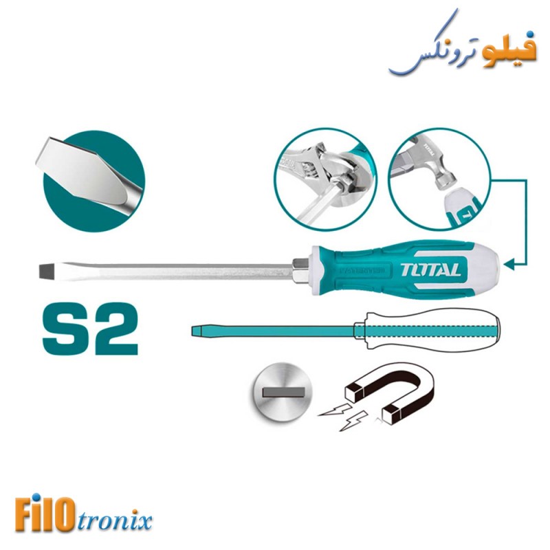 Impact Screwdriver 150mm Slotted Go-Through
