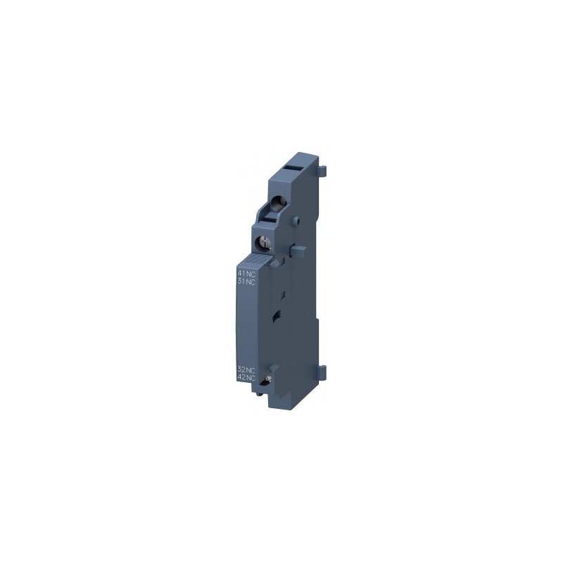 Siemens - Auxiliary switch can be mounted on the side 2 NC, screw terminal for circuit breaker 3RV2
