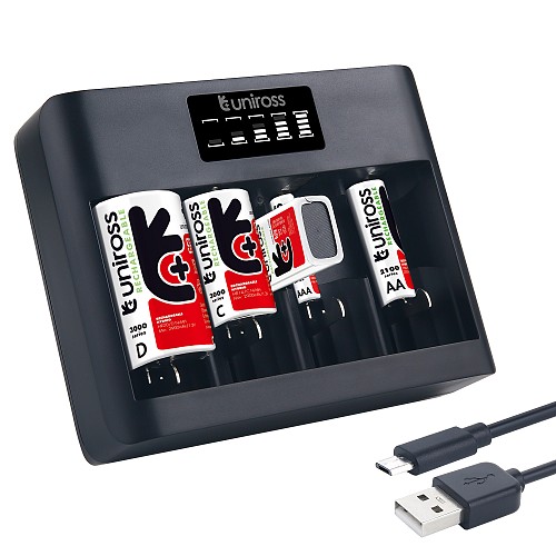 Uniross USB Charger UCU008 for AA/AAA/C/D/9V