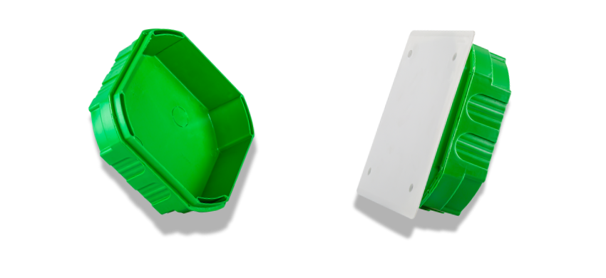 Batelec - Plastic Recessed Junction Box, 100 x 100 mm