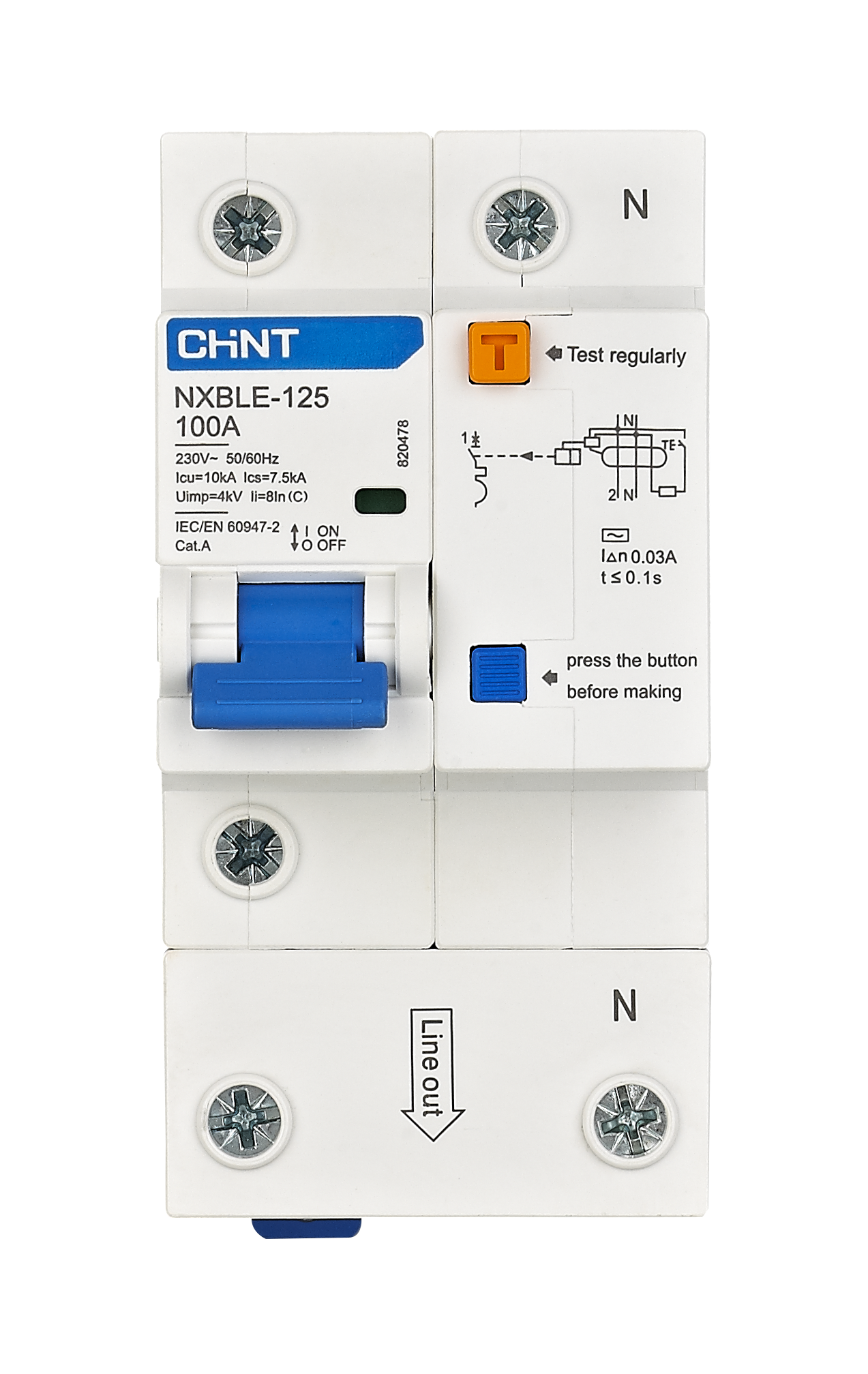 Chint - NXBLE-125 Residual Current Operated Circuit Breaker