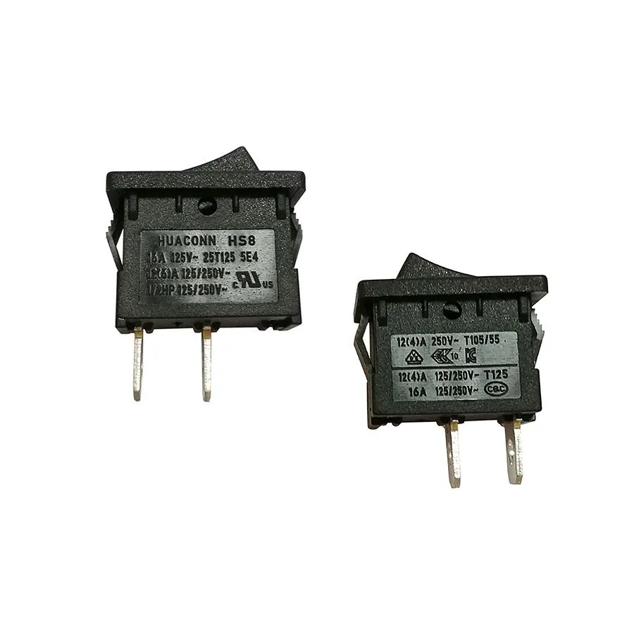 Momentary Rocker Switch ON/OFF - 16A - 125V - 2 Pins - Black