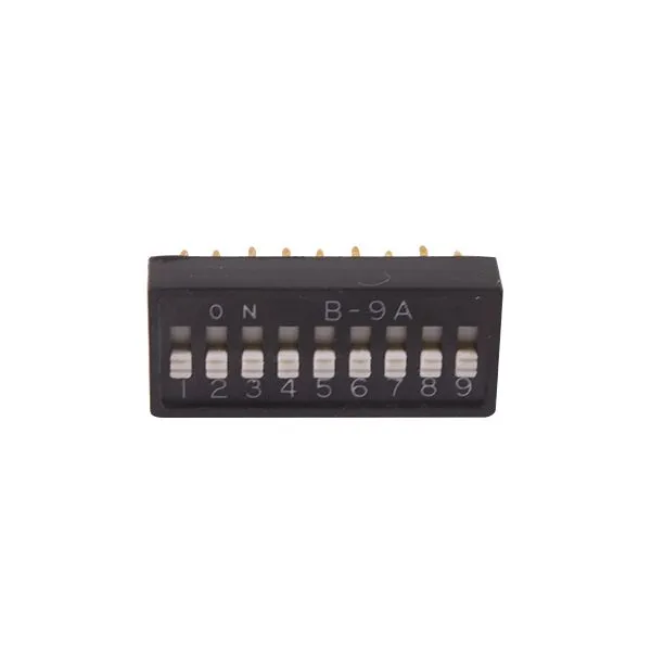 9 Position Rocker DIP Switch B-9A - Black/White