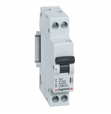 Legrand - Circuit Breaker RX³ 4500A 1P+N 20A courbe C