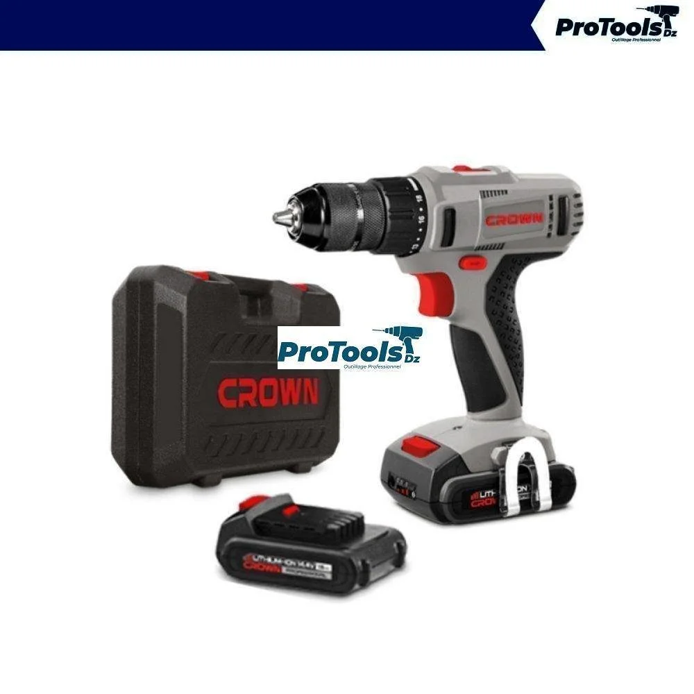 Crown - 18V Cordless Drill/Driver with 2 x 1.5Ah Batteries CT21056LM-1.5 BMC