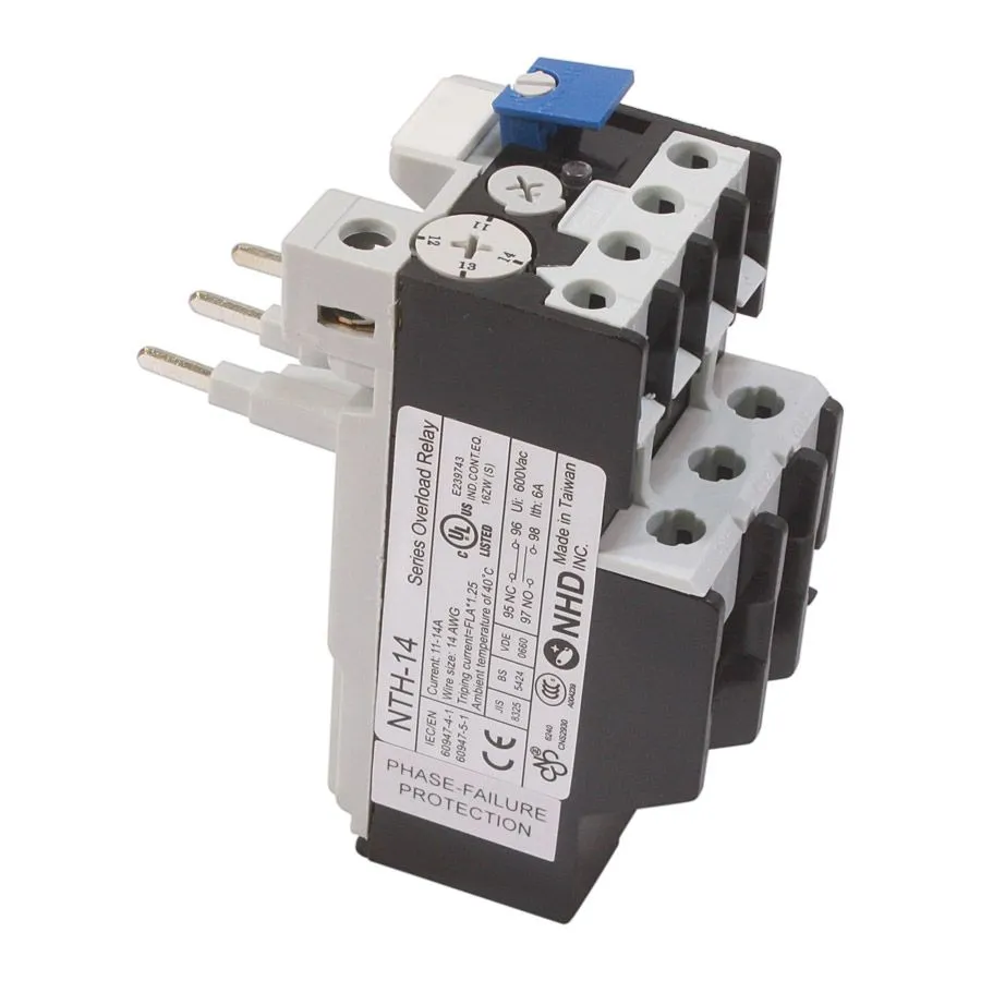 NHD - Thermal Overload Relay 11 to 14 A for C-12D/SMC-18 Contactors # NTH-14