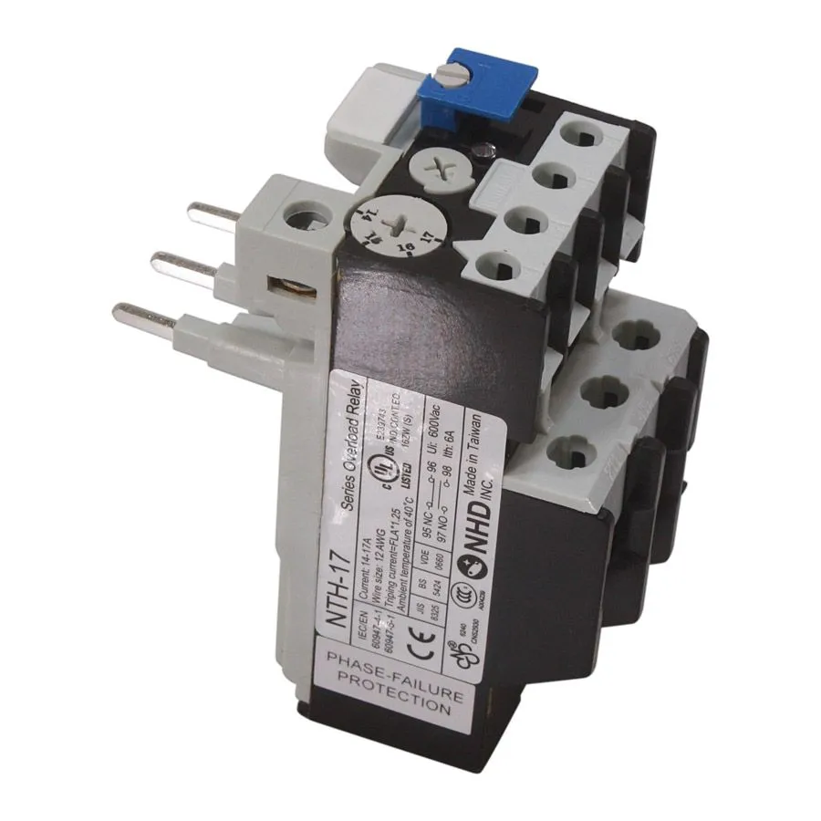 NHD - 14-17 A Thermal Overload Relay for C-12D/SMC-18 Contactors # NTH-17